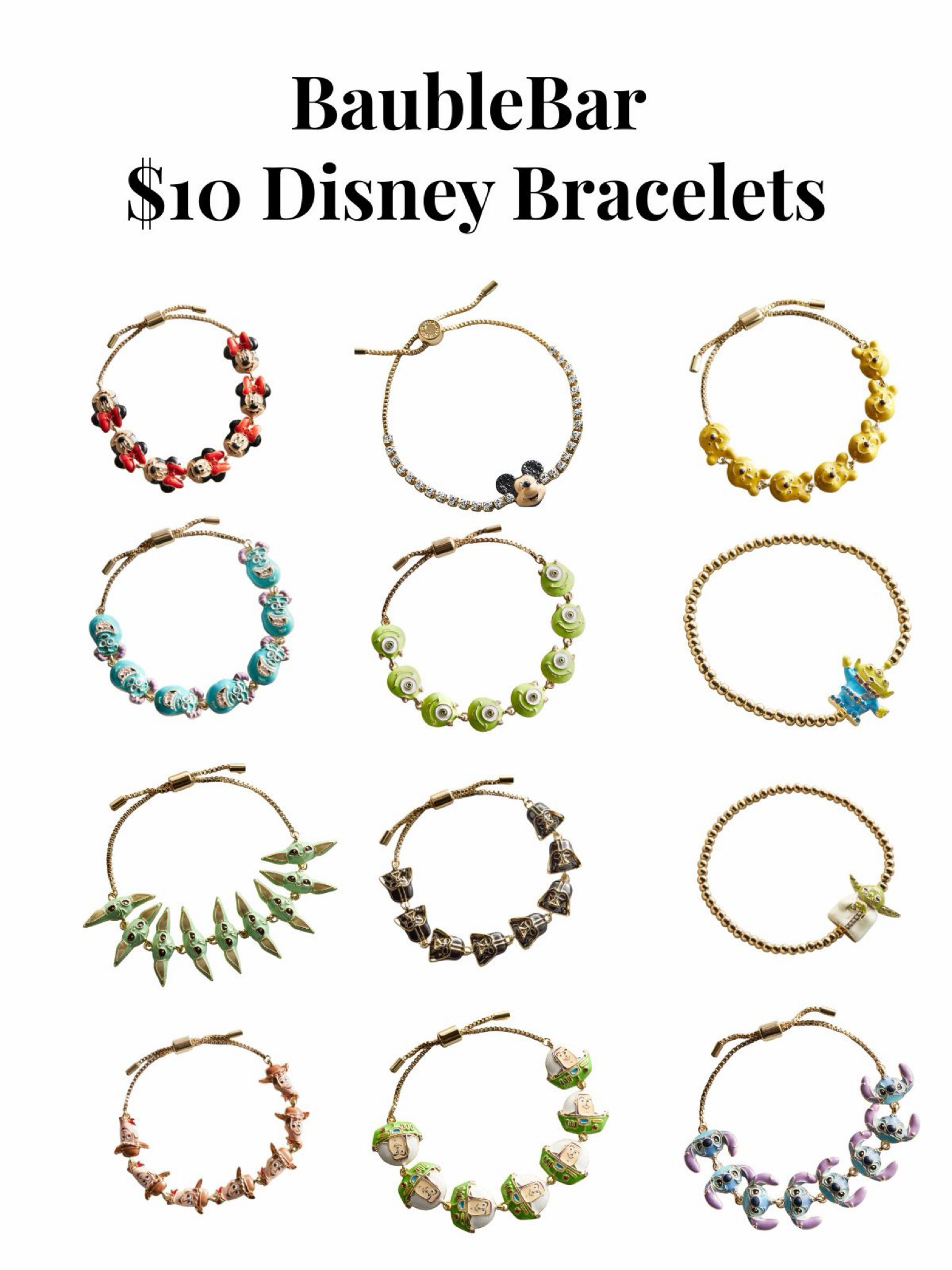 BaubleBar Disney bracelets on sale for $10 right now! 

#LTKTravel