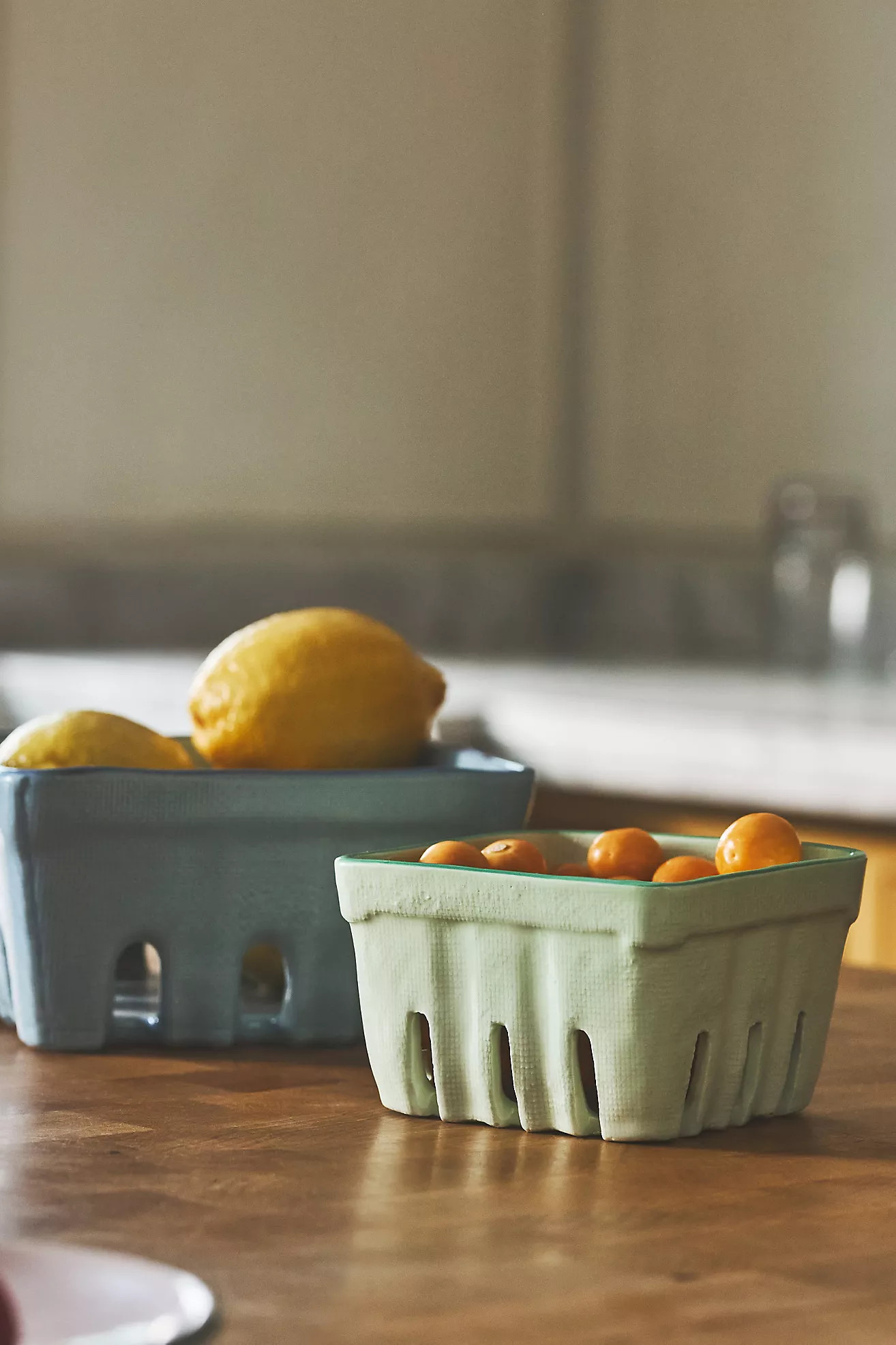Linnea Stoneware Berry Basket | Anthropologie (US)