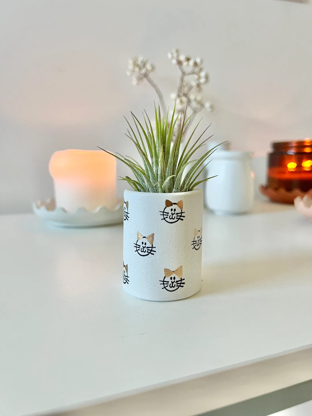 Mini Concrete Cat, Bunny, or Dog Planter - Etsy | Etsy (US)