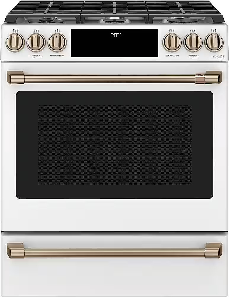 Café 5.6 Cu. Ft. Slide-In Gas Convection Range, Customizable Matte White CGS700P4MW2 - Best Buy | Best Buy U.S.