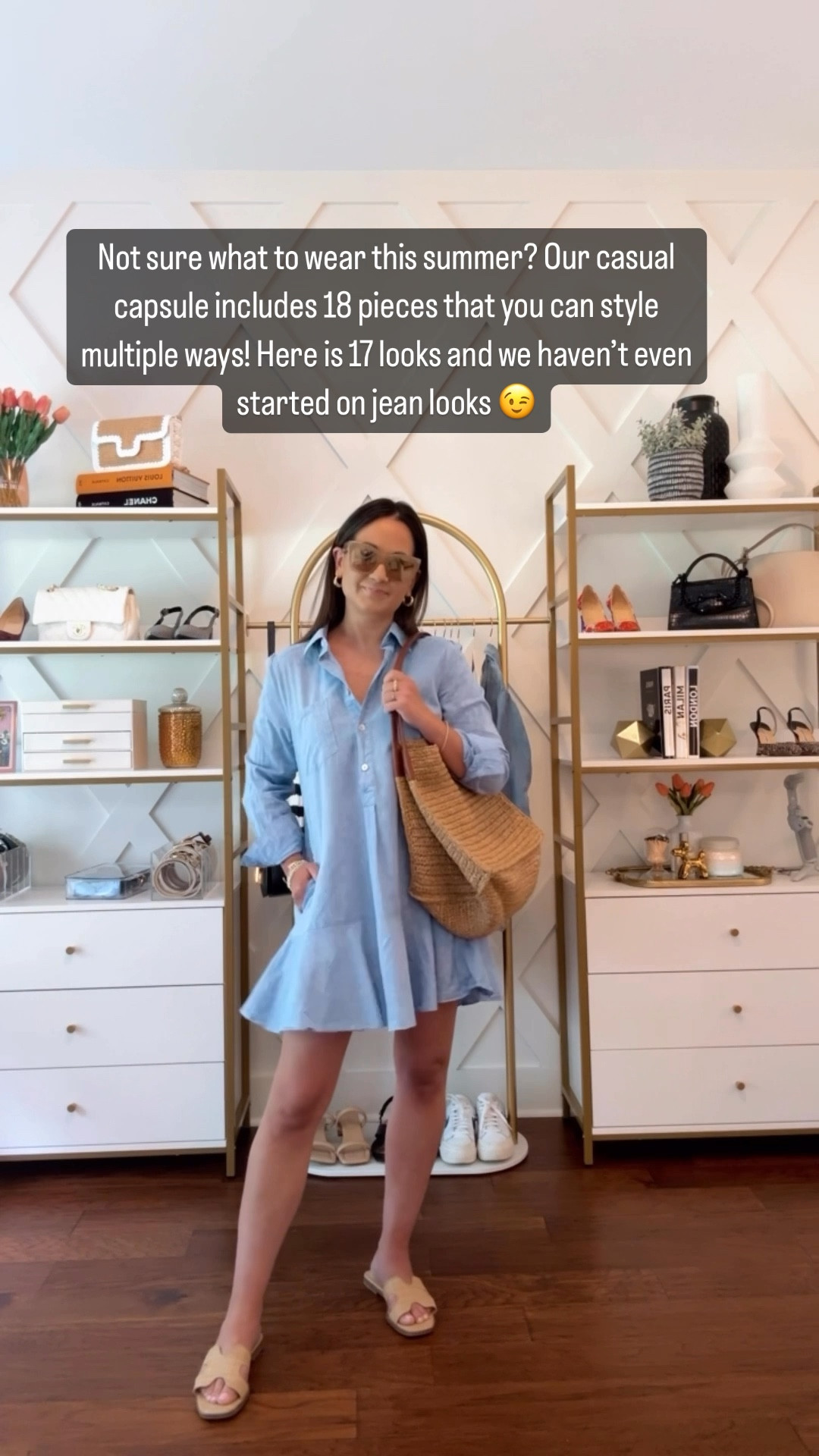 Here are all the accessories I am wearing in this video - summer capsule accessories - outfits linked in separate post 

#LTKShoeCrush #LTKOver40 #LTKVideo