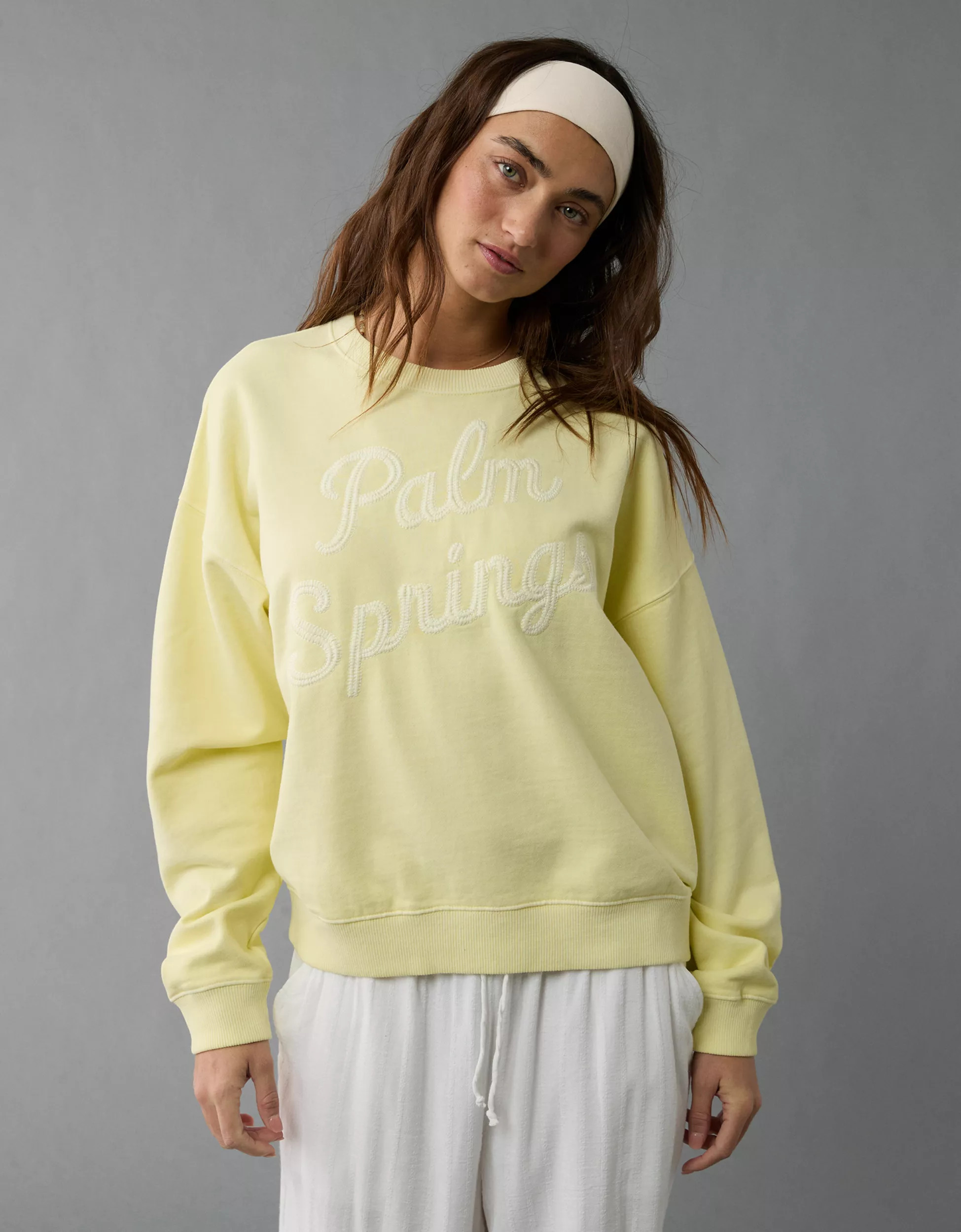AE Relaxed Fit Destination Graphic Sweatshirt | American Eagle Outfitters (US & CA)