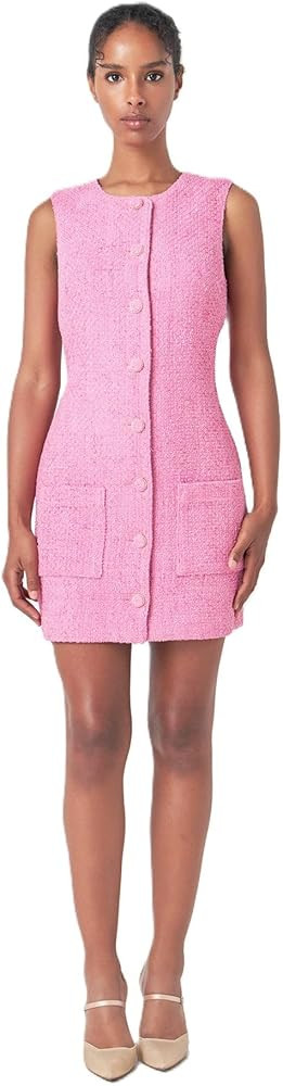 endless rose Women's Sleeveless Tweed Mini Dress | Amazon (US)