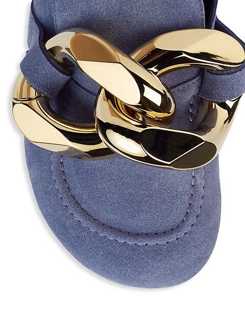 Chain Suede Loafers Mules | Saks Fifth Avenue
