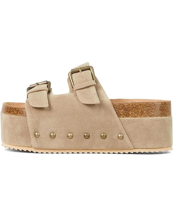 Women's Cork Flatform Sandals Dual Buckled Band Suede Clogs Platform Slip On Sandals | Amazon (US)