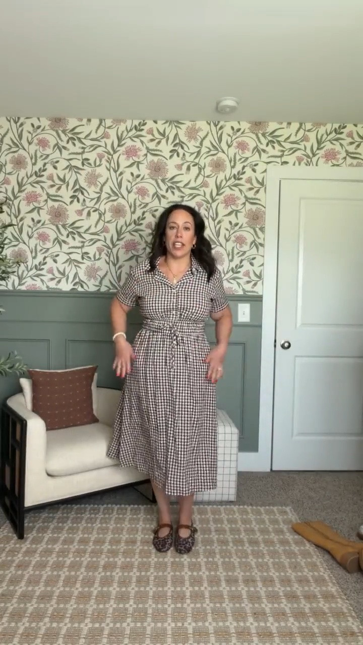 This dress has such a flattering shape with a slightly fitted silhouette. If you like a little extra room, I would recommend sizing up for a more comfortable fit. It is easy to style with heels for a dressier look or keep it casual with flats or sandals.

#LTKSeasonal #LTKMidsize #LTKootd