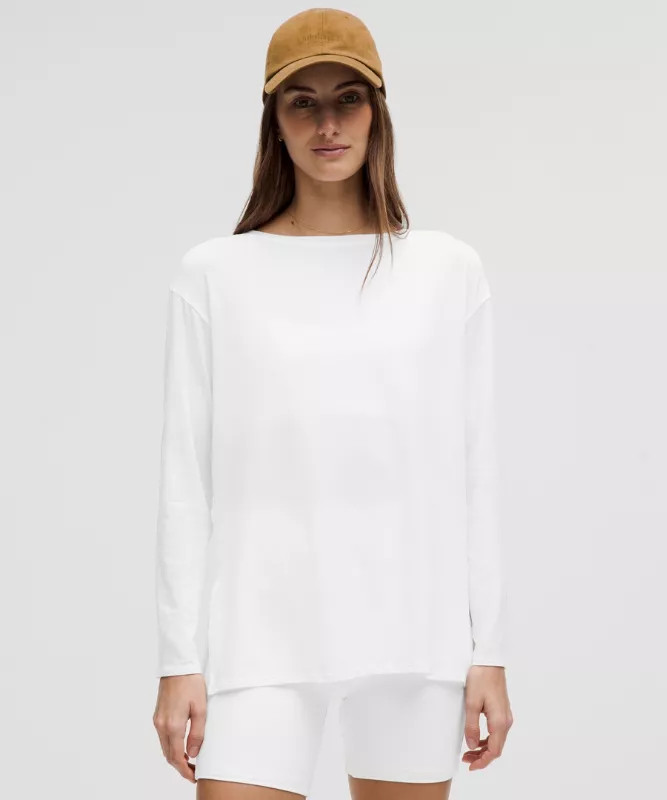Relaxed-Fit Boatneck Long-Sleeve Shirt | lululemon (AU)