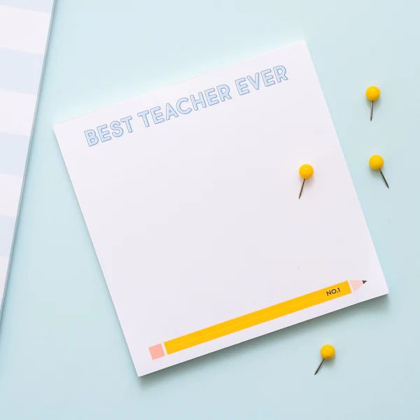 Best Teacher Ever Notepad | Joy Creative Shop