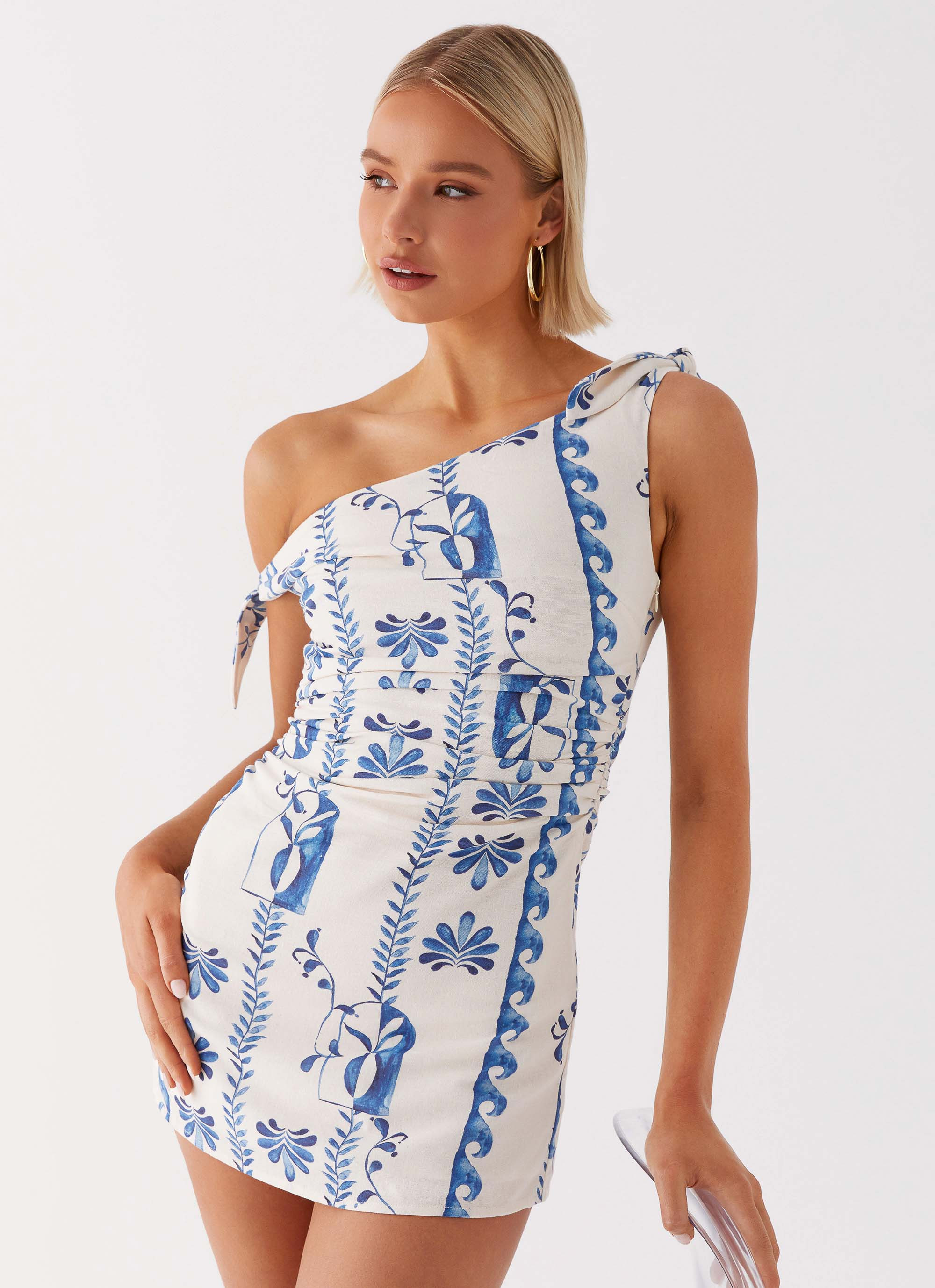Amazonia Linen Mini Dress - Floral Wave | Peppermayo (Global)