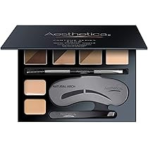 Aesthetica Brow Contour Kit 16-Piece Eyebrow Makeup Palette Set 6 Eyebrow Powders, 5 Eyebrow Stencil | Amazon (US)