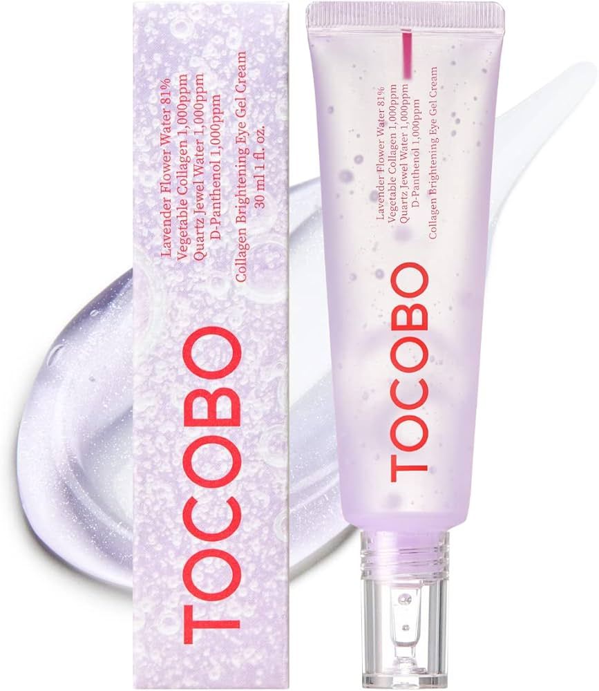 TOCOBO] Collagen Brightening Eye Gel Cream 1.73oz / 49g | Quartz Water, Lavender Water Extract, B... | Amazon (US)