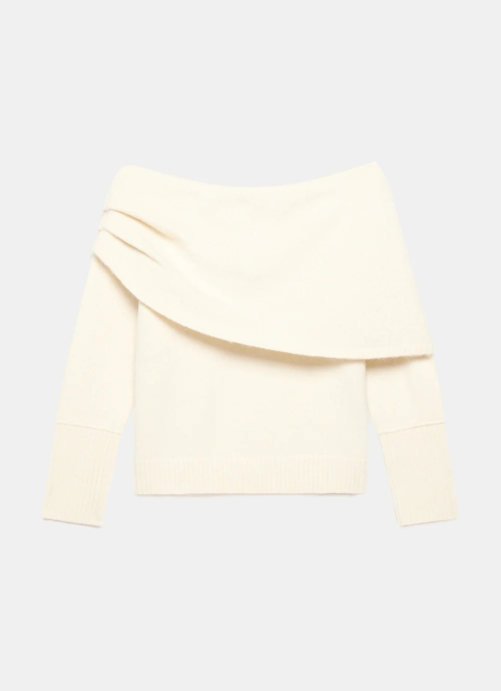 Cream Cosy Bardot Knit Jumper | Mint Velvet