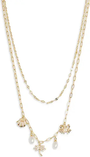 Hamsa & 4mm Freshwater Pearl Charm Necklace | Nordstrom Rack