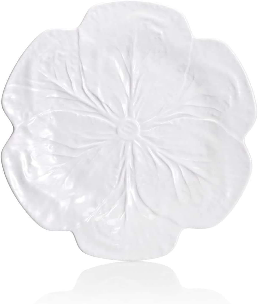 Bordallo Pinheiro Cabbage Beige Dinner Plates, Set of 4 | Amazon (US)