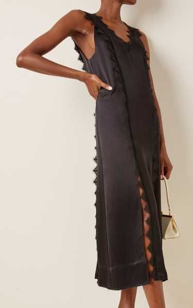 Veil Lace-Trimmed Satin Dress | Moda Operandi (Global)