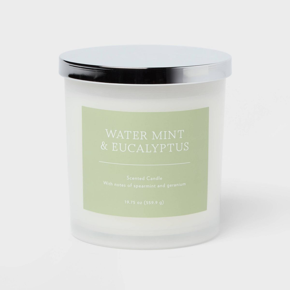 2-Wick 19.75oz Lidded Milky Glass Jar Water Mint and Eucalyptus Candle - Threshold™ | Target