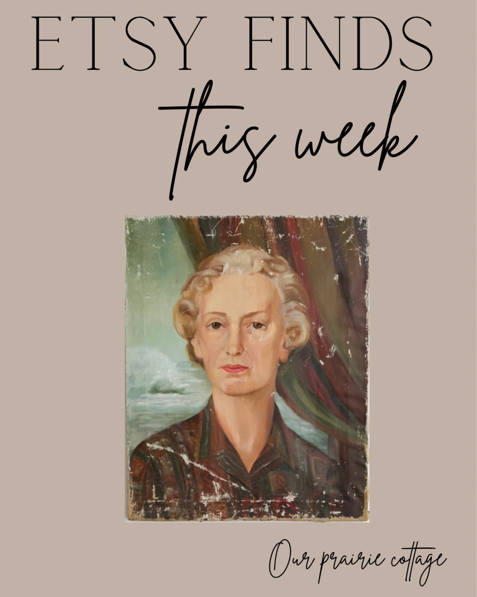 Etsy finds! Beautiful Antique portrait 

#LTKstyletip #LTKMostLoved #LTKhome