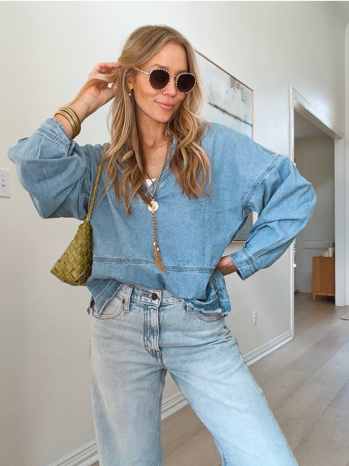 Amazon Free People inspired denim top! ✨

#LTKdayinmylife #LTKgrwm #LTKootd