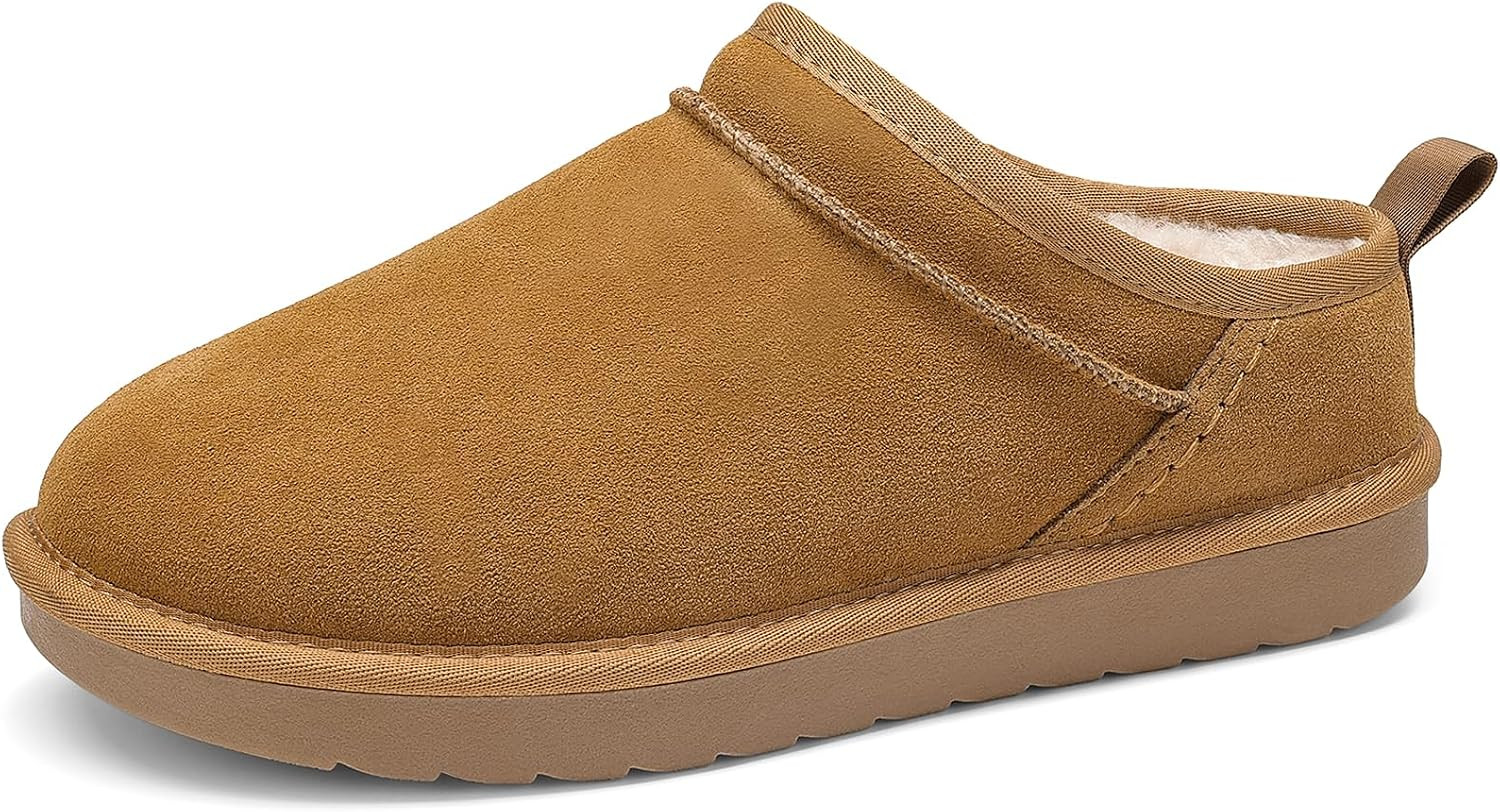 DREAM PAIRS Women's Genuine Suede Slip On Slippers | Amazon (US)