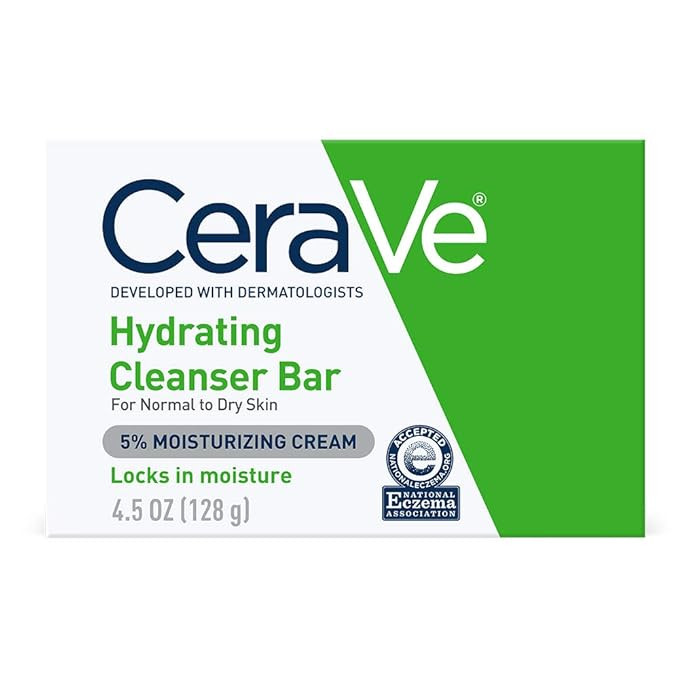 CeraVe Hydrating Cleanser Bar | Soap-Free Body and Facial Cleanser with 5% Moisturizing Cream | F... | Amazon (US)