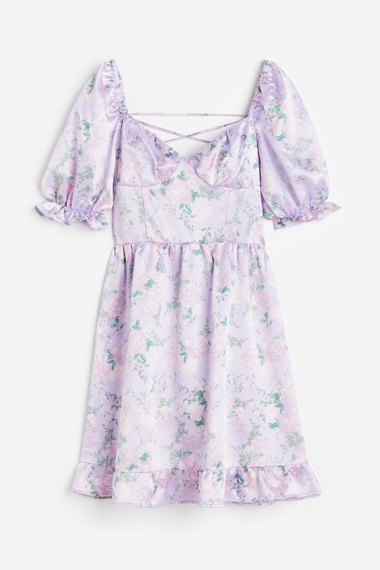 Open-backed Satin Dress | H&M (US + CA)