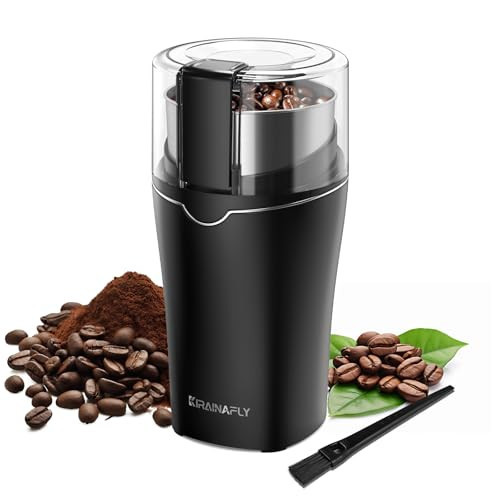 Electric Spice Grinder,300W Coffee Bean Grinder for Kitchen,Stainless Steel Removable Chamber,Up to 12 Cups, Easy for Coffee Beans,Spices,Herb,flaxseed and Nuts,Silver | Amazon (US)