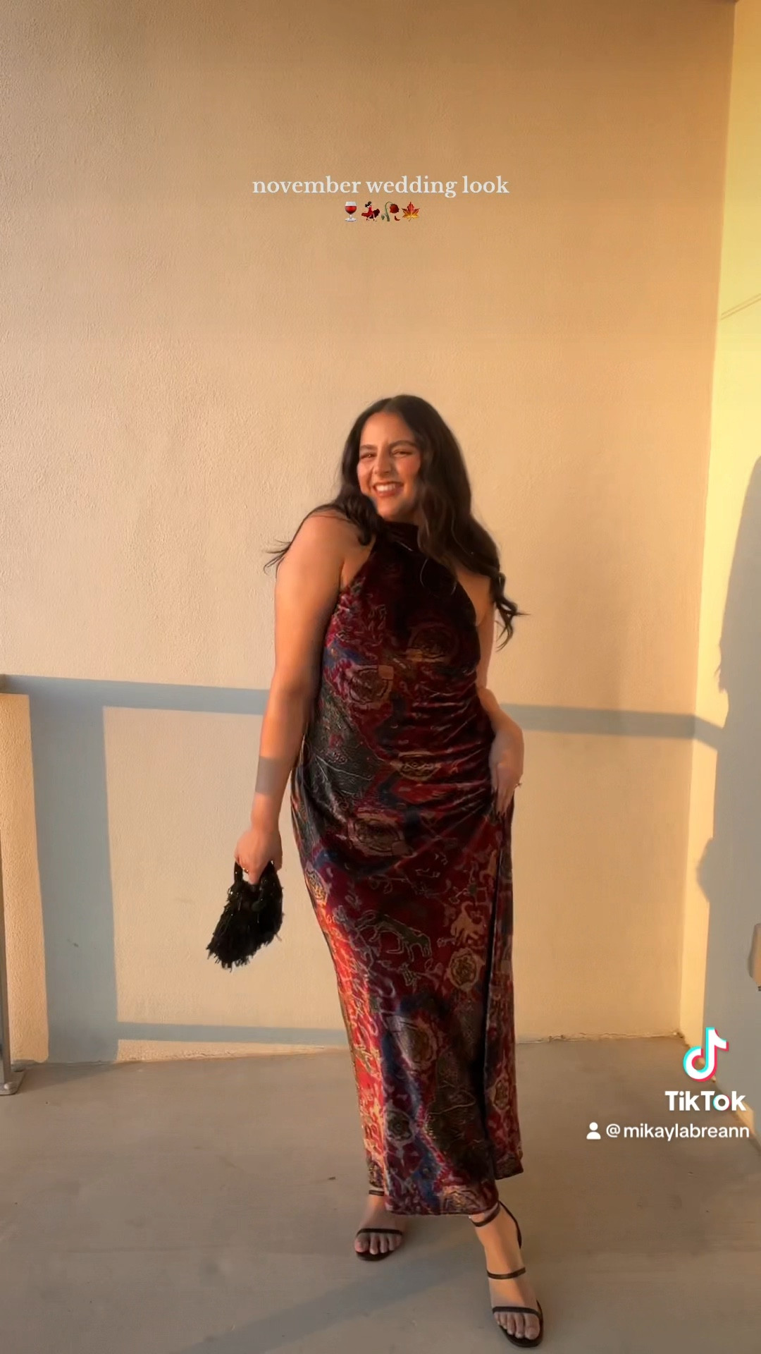 The most stunning perfect maroon velvet wedding guest dress from Ralph Lauren. I was so comfortable all night and for so many compliments, the perfect dress for a fall / winter wedding 

#LTKVideo #LTKSeasonal #LTKmidsize