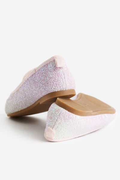 Appliquéd Ballet Flats - Light pink/unicorn - Kids | H&M US | H&M (US + CA)