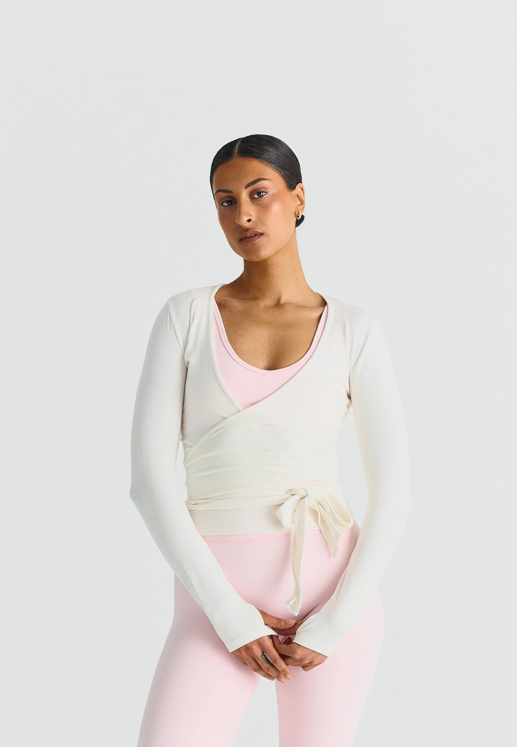 Soft Ballet Wrap Top - Off White | Sisterly Tribe