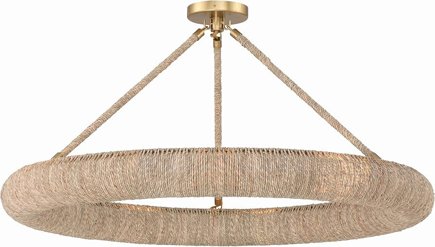 Crystorama Oakley 8 Light Soft Gold Semi Flush Mount | Amazon (US)
