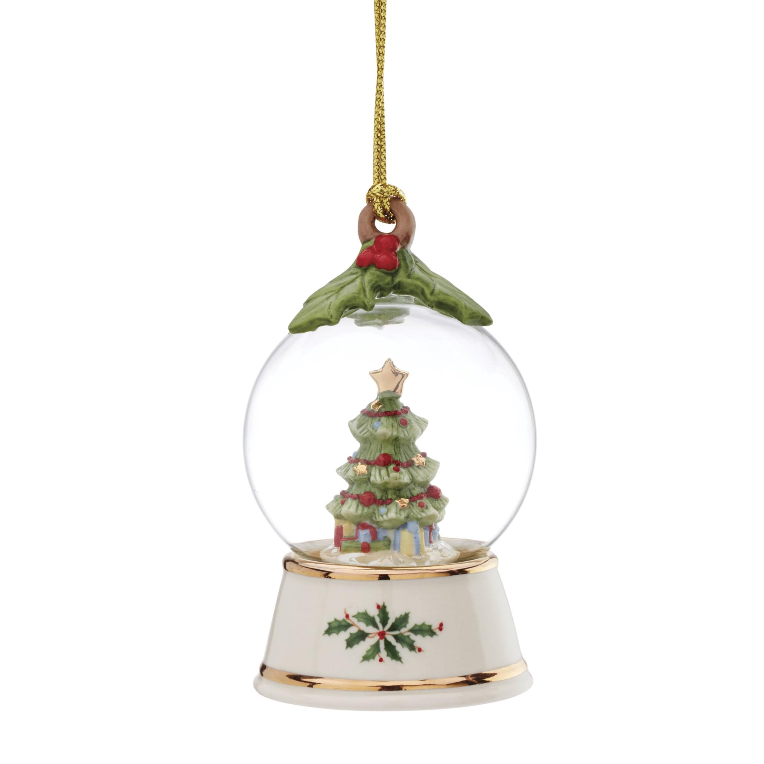 Lenox Ornament, Tree in Snow Globe Ornament, Made from Porcelain, 24K Gold Accents, Includes Gold... | Amazon (US)