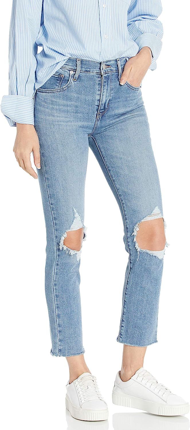 Levi's Women's 724 High Rise Straight Crop Jeans | Amazon (US)