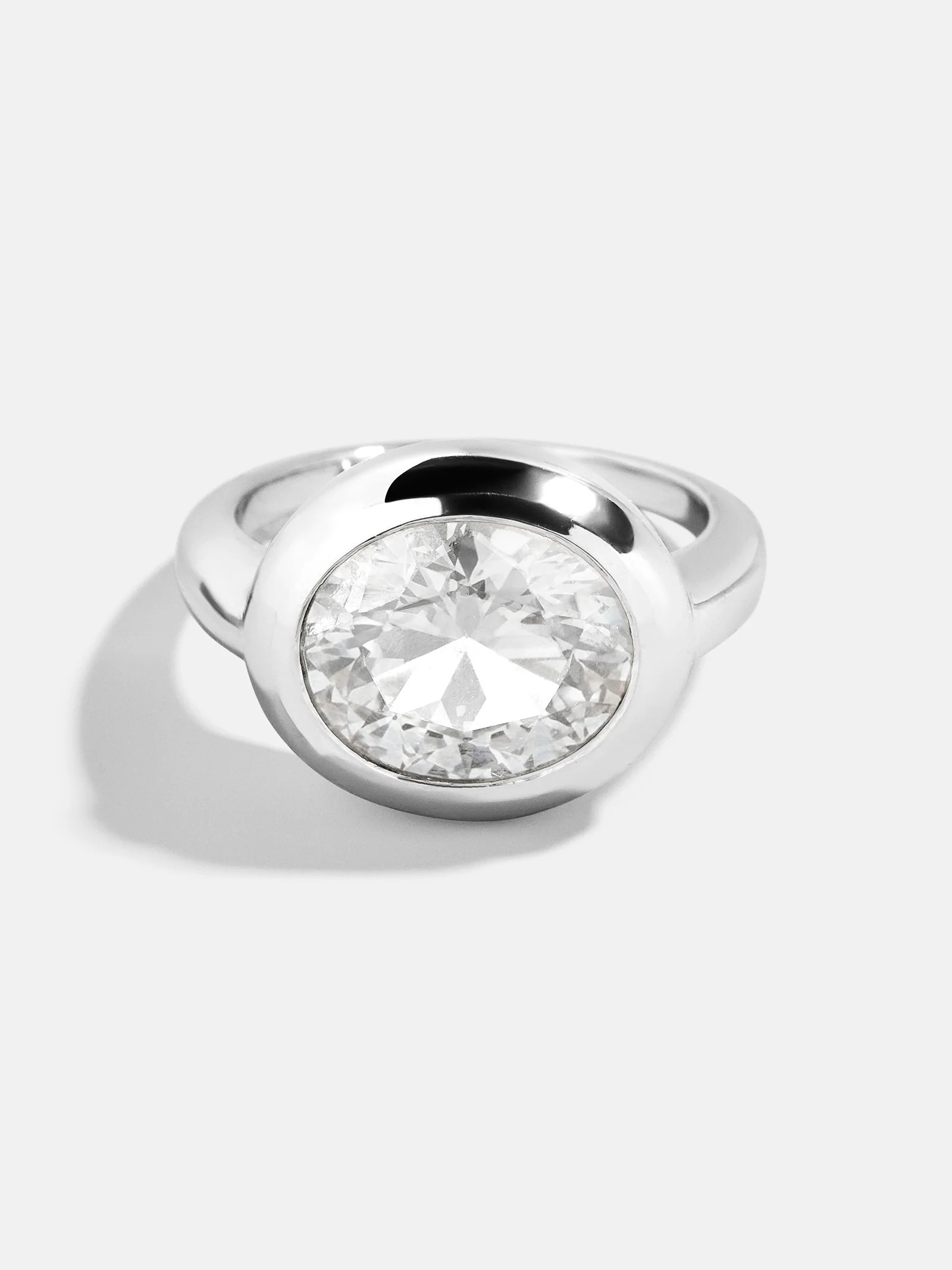 Silver Cubic Zirconia Custom Birthstone Ring - Crystal | BaubleBar