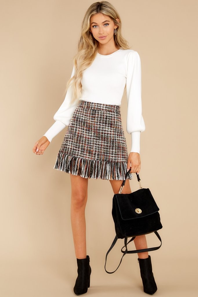 Fashionable Truth White Sweater | Red Dress 