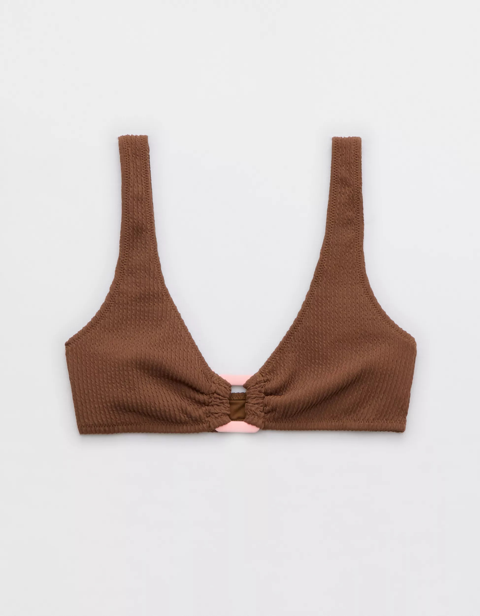 Aerie Crinkle Ring Wide Strap Scoop Bikini Top | Aerie