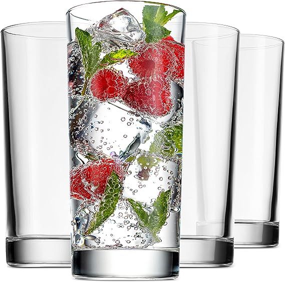 Godinger Highball Drinking Glasses, Italian Made Tall Glass Cups, Water Glasses, Cocktail Glasses... | Amazon (US)