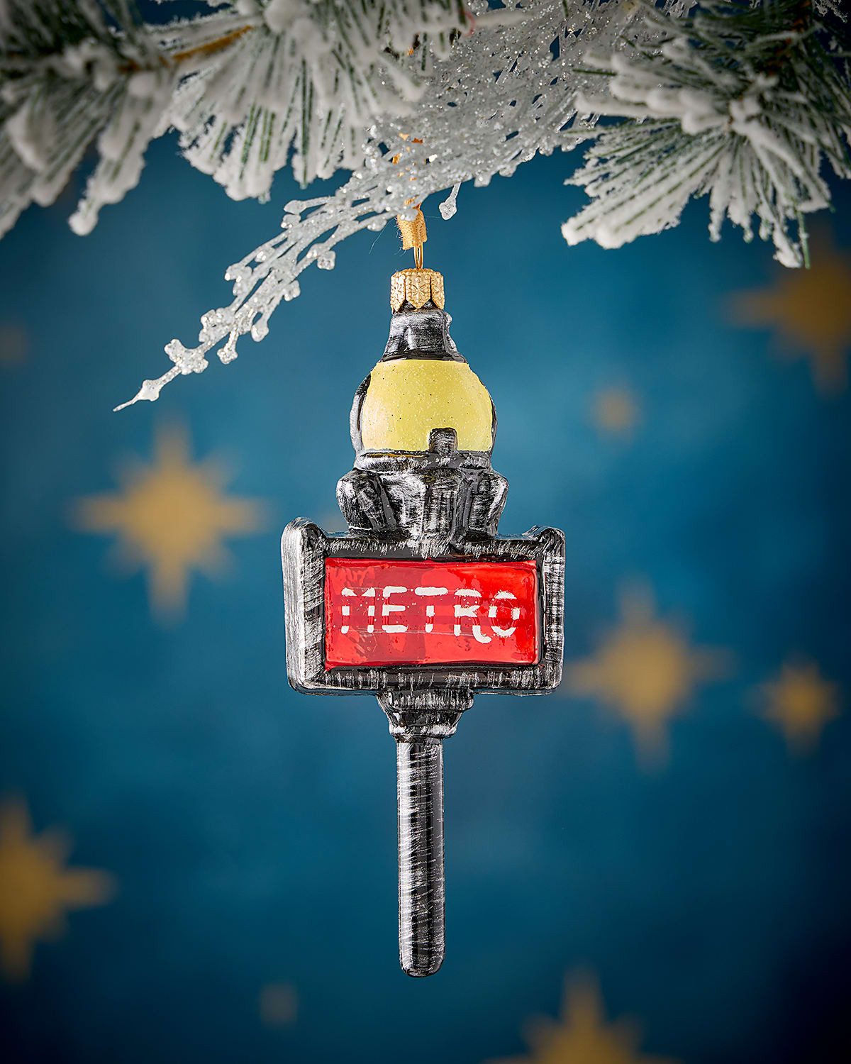 Metro Sign Christmas Ornament | Horchow