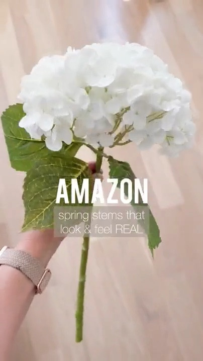 Spring stems from Amazon that look and feel real! Real touch hydrangeas. Cherry blossom stems. Real touch eucalyptus stems. Real touch white tulips. Vases. Amazon home finds 

#LTKSeasonal #LTKHome