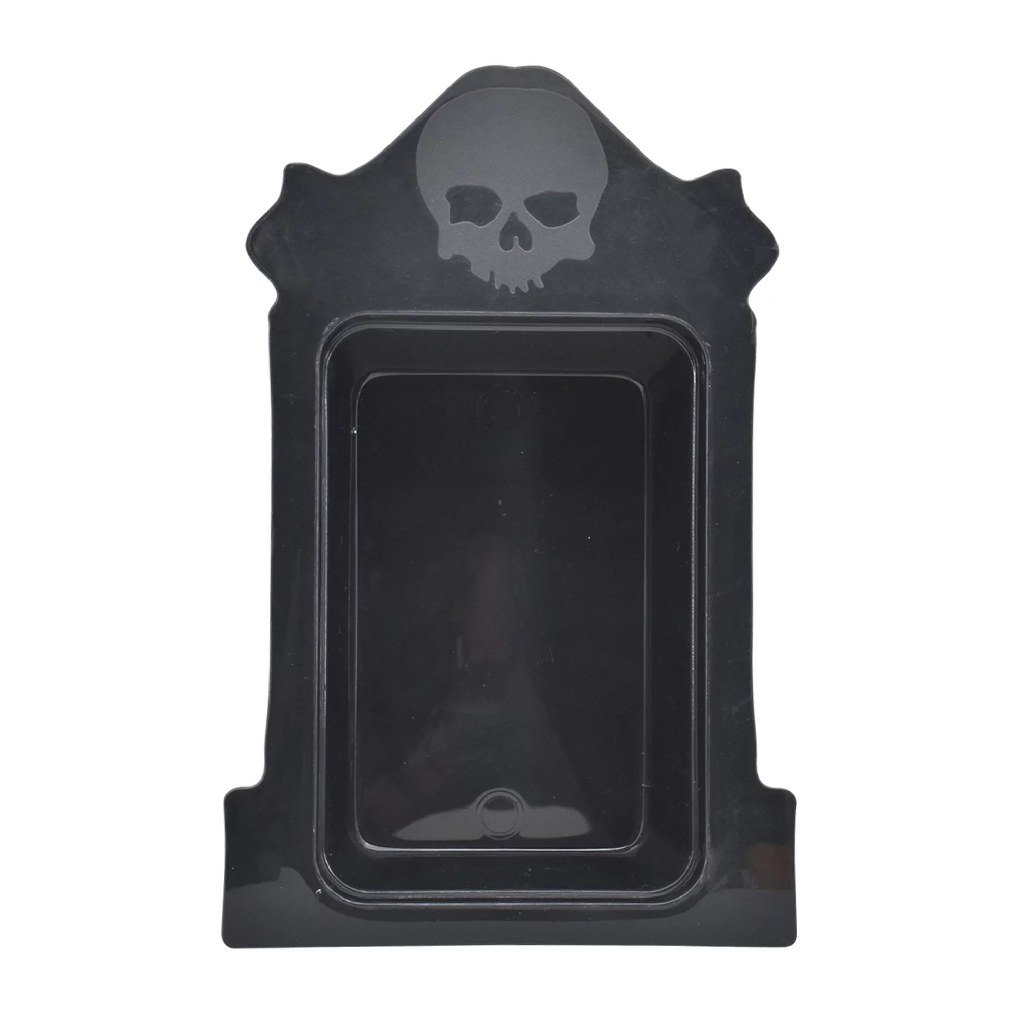 Way To Celebrate Halloween Plastic Black Tomb Shaped Bowl - SKULL | Walmart (US)