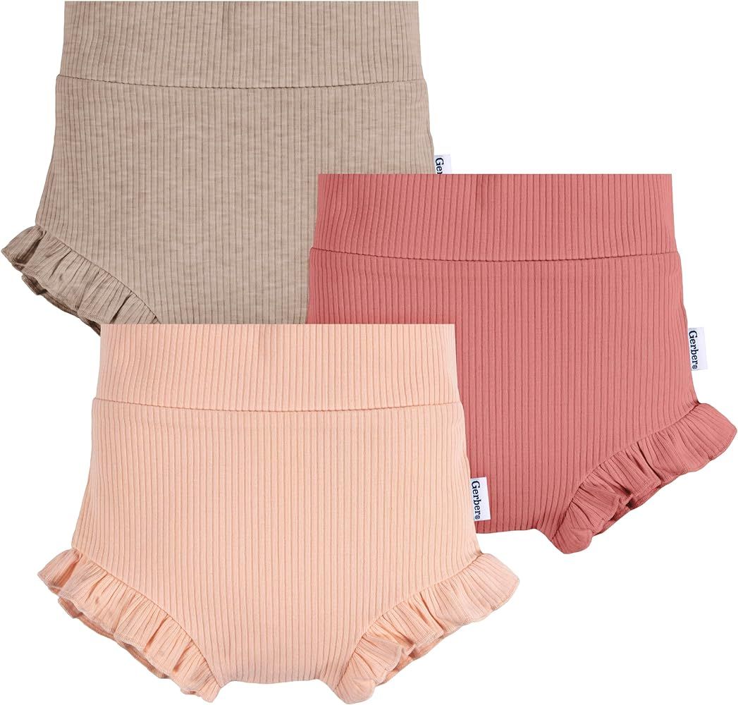 Gerber Baby Girls' 3-Pack Bubble Shorts | Amazon (US)