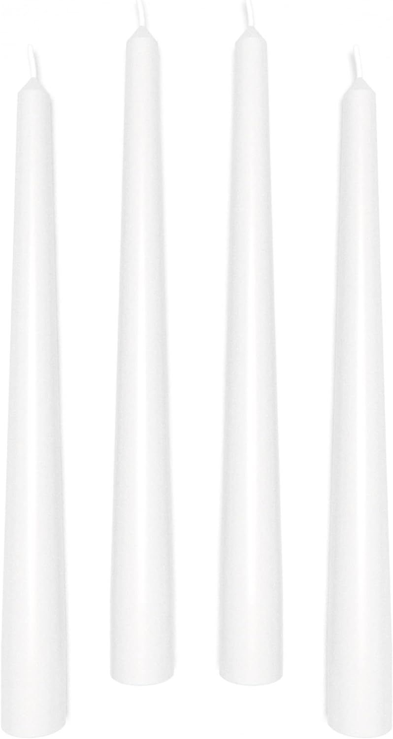 Sonedly 12 inch Taper Candle 4 Pack - Unscented Hand-Dipped Tapered Candles Long Burning Perfect ... | Amazon (US)