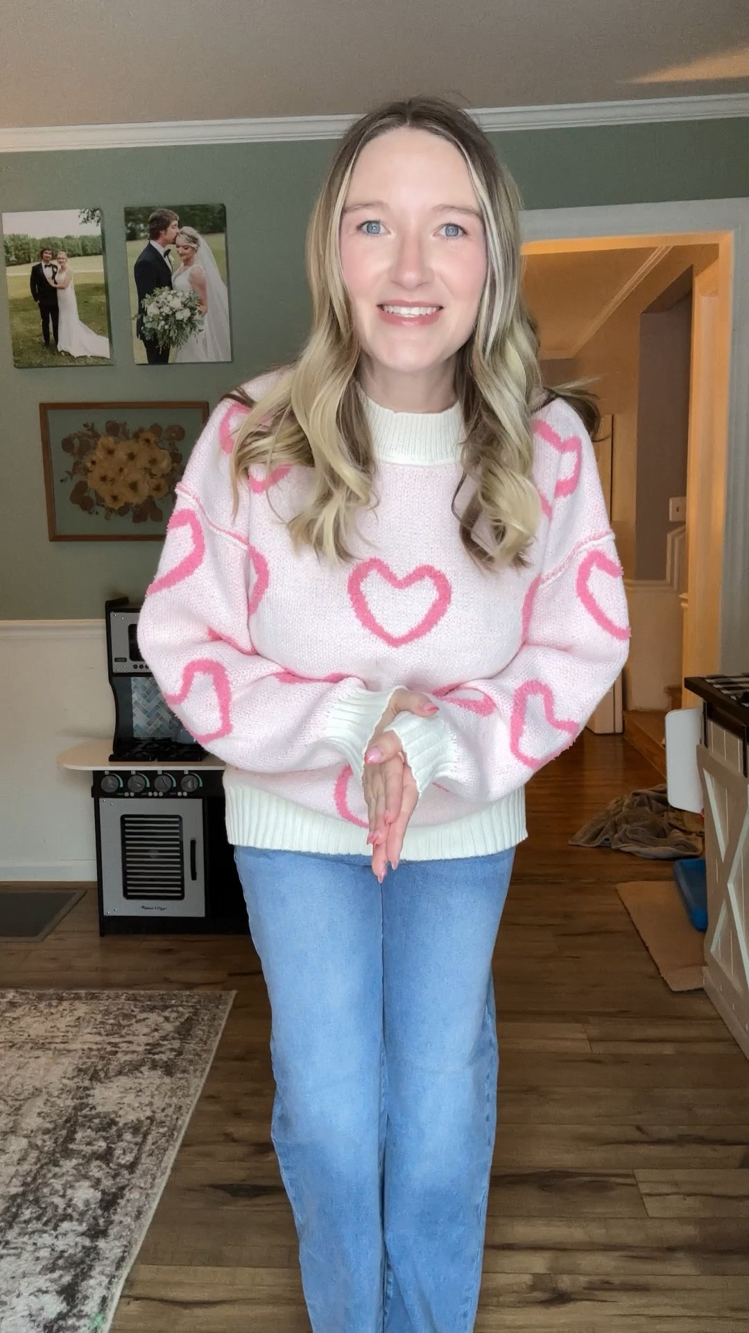 Out of all the sweaters I bought, this is the one I stuck with! My favorite and feels the best on me 🥰💕🎀 

Pink and White Valentine’s Day Sweater from Amazon

#valentines #valentinesoutfit #valentinessweater #momoutfit #postpartumoutfit #pinksweater #thicksweater #comfysweater #cozysweater

#LTKValentine #LTKootd #LTKmomlife