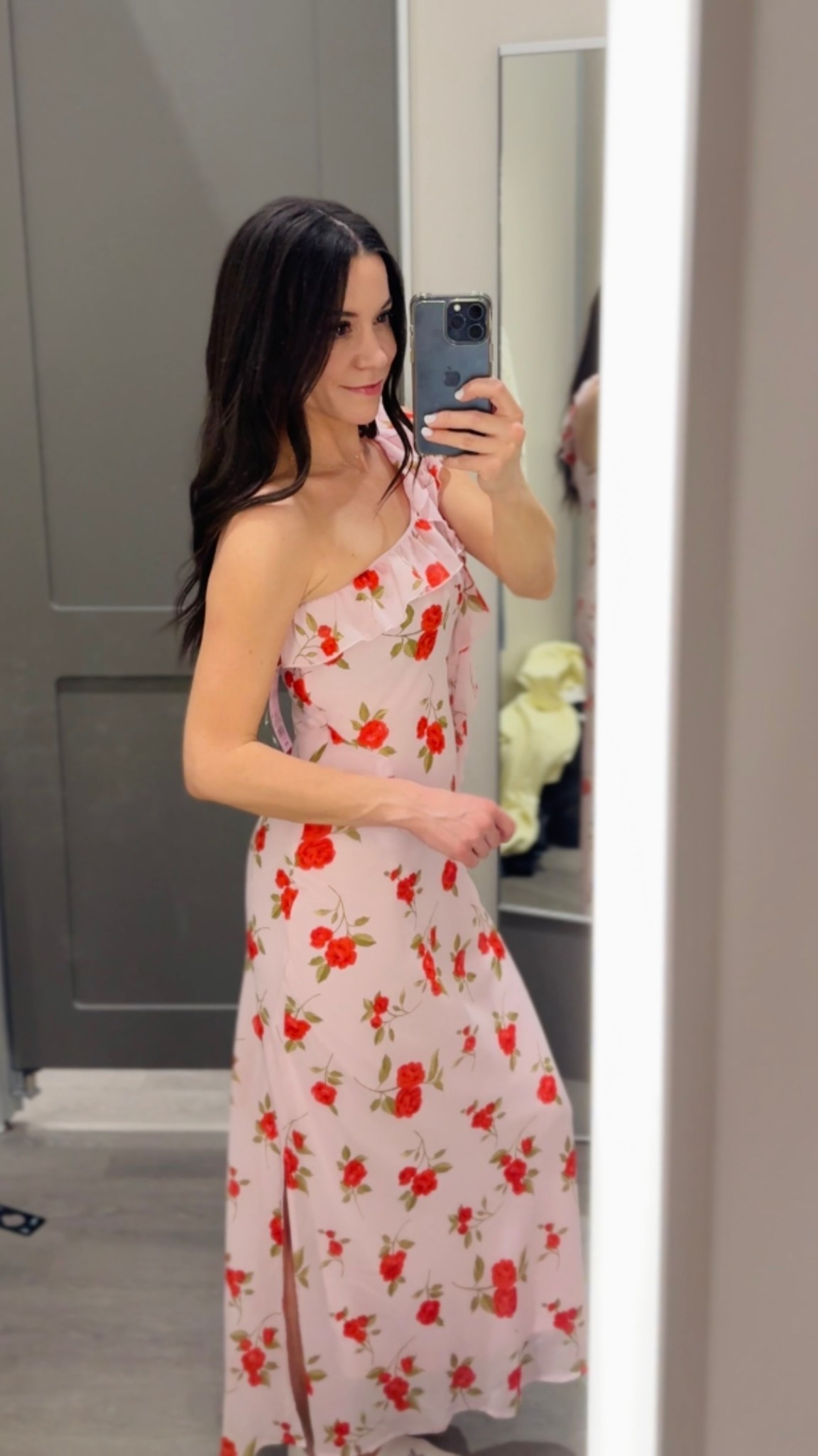 I can’t get over how gorgeous this one shoulder dress is! The fit is so flattering and the print is perfectly feminine! This would be a perfect dress for so many occassions! I know this one is going to sell out it’s too good.

#LTKWedding #LTKmomlife #LTKootd