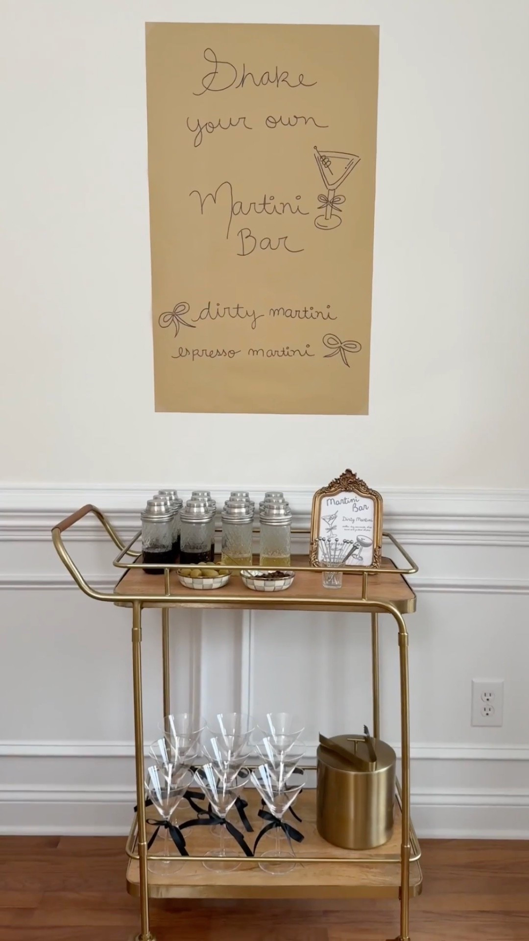 A shake your own martini bar is honestly one of the most fun and interactive hosting ideas. Your guests are going to absolutely love it! Everything is linked so you can set it up for your next gathering!

cocktail station, hosting hack, interactive bar, party inspo, drinks setup, entertaining at home, girls night, Amazon finds

#LTKfoodie #LTKHome