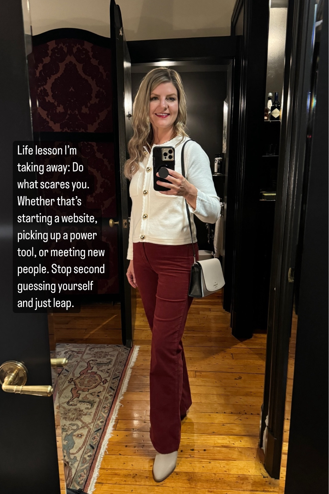 New York work meeting 🍎

Life lesson I’m taking away: Do what scares you. Whether that’s starting a website, picking up a power tool, or meeting new people. Stop second guessing yourself and just leap.

Outfit idea, Walmart, H&M, sweater, cardigan, corduroy pants 

#LTKStyleTip #LTKSeasonal