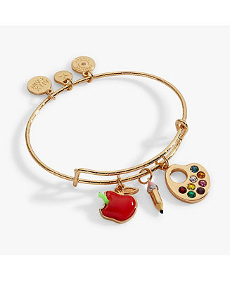 'Teacher's Pet' Multi Charm Textured Bangle | Macy's