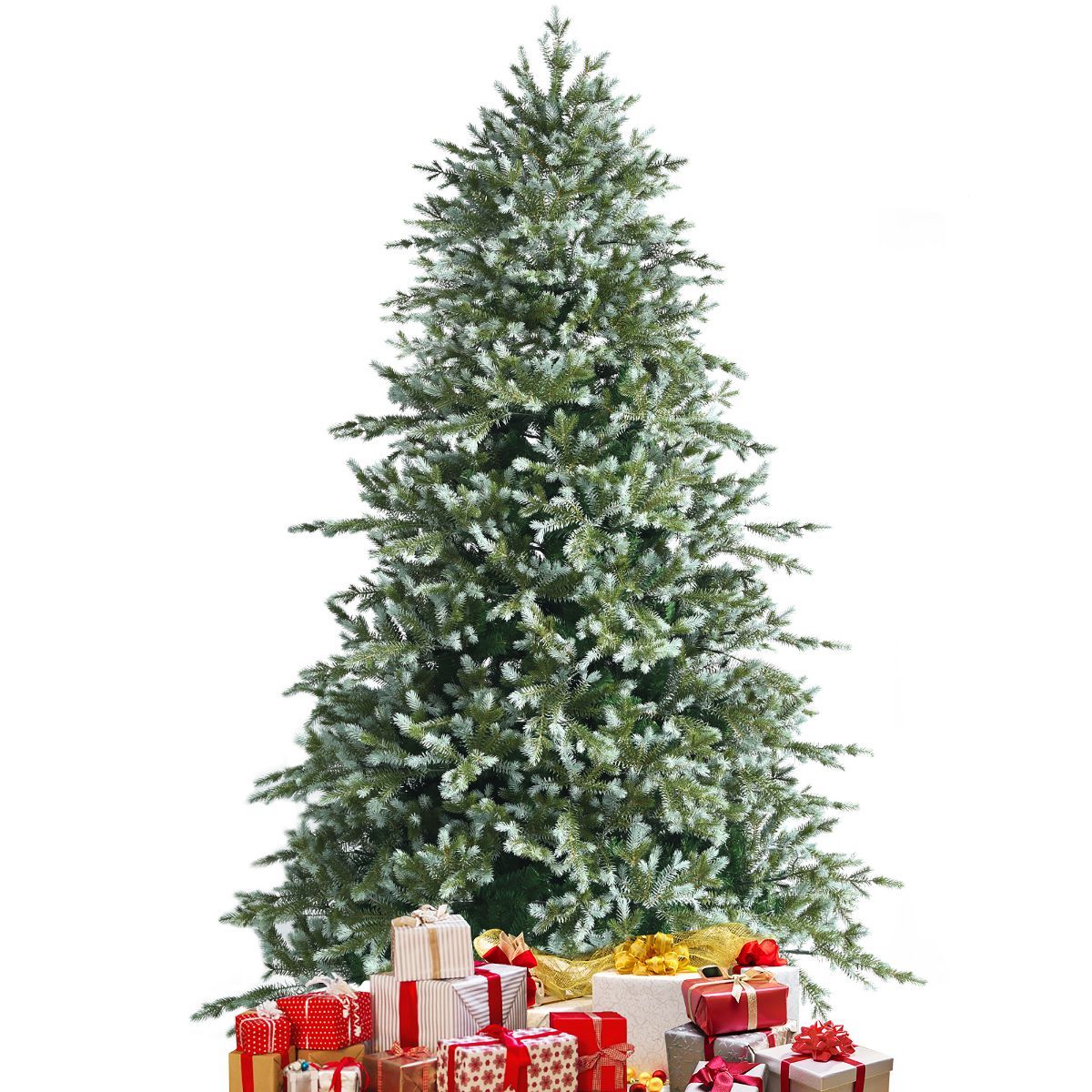 Costway 8ft Hinged Artificial Christmas Spruce Tree w/ 1658 Mixed PE & PVC Tips | Target