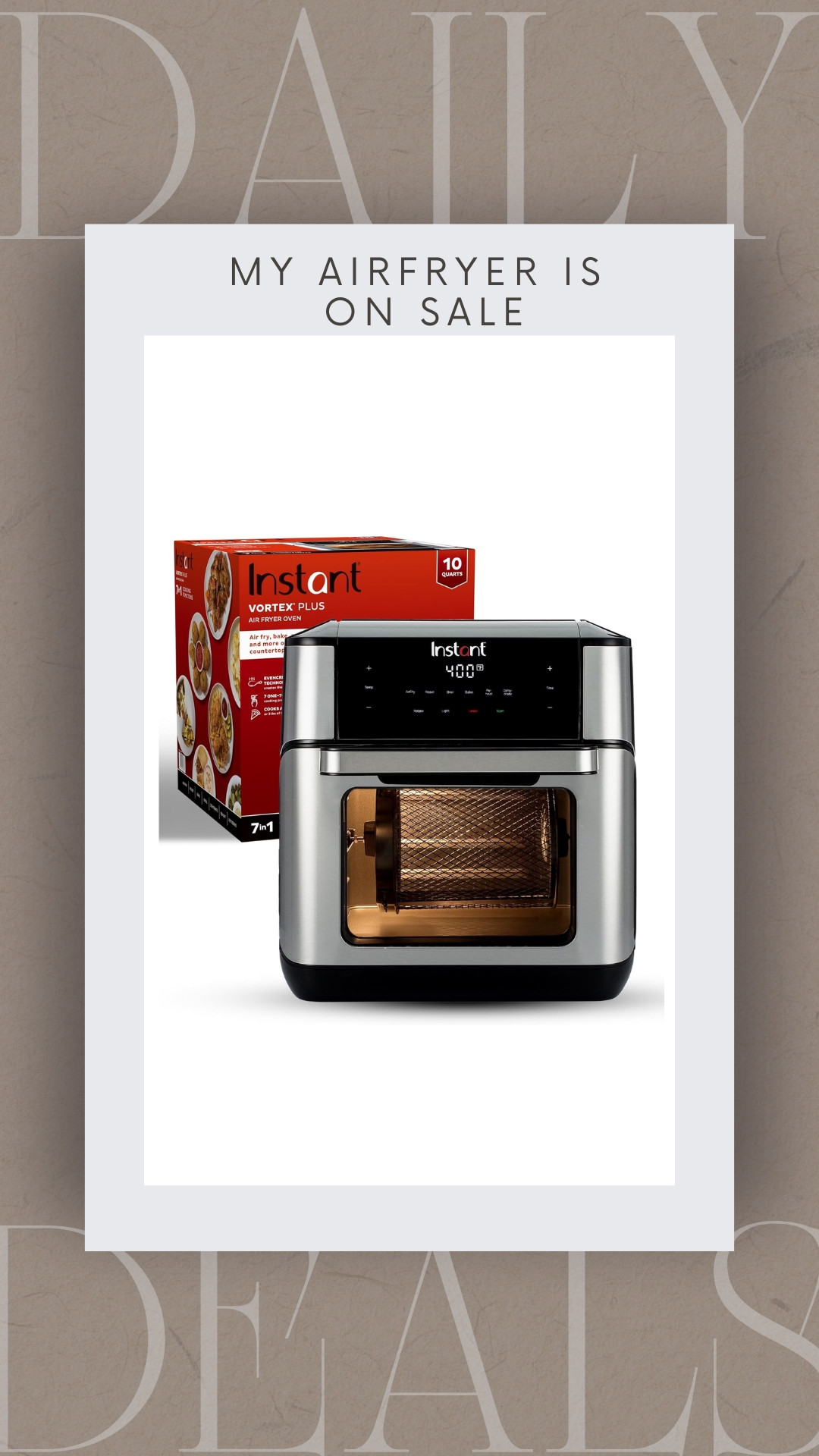 My air fryer is on sale!

amazon, amazon finds, amazon deals, amazon home, amazon kitchen, daily deals 

 #LTKHome #LTKSaleAlert