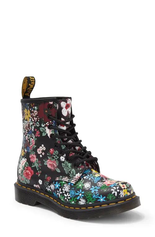 Dr. Martens 1460 Pascal Floral Mash Up Lace-Up Boot at Nordstrom, Size 7Us | Nordstrom