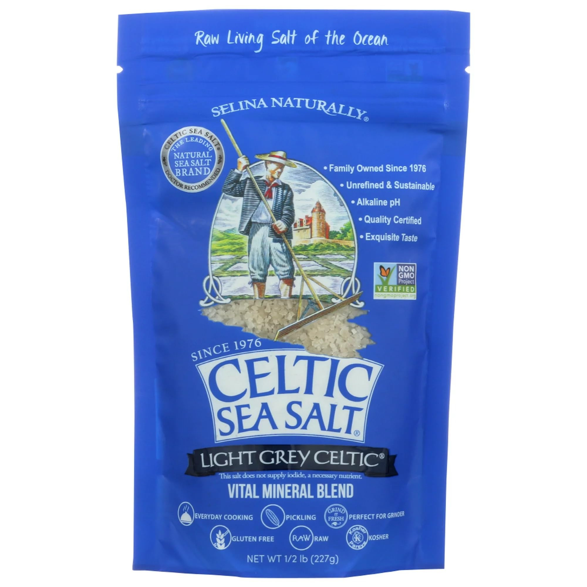 Celtic Sea Salt Light Grey Pouch 8.0 OZ (Pack of 1) | Amazon (US)